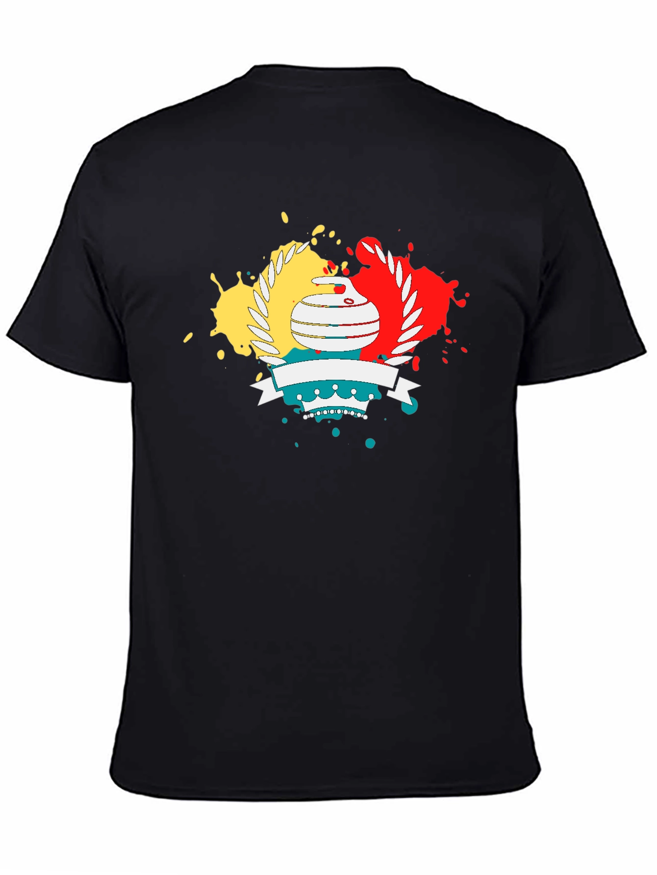 Curling Crest T-Shirt - Colorful Design