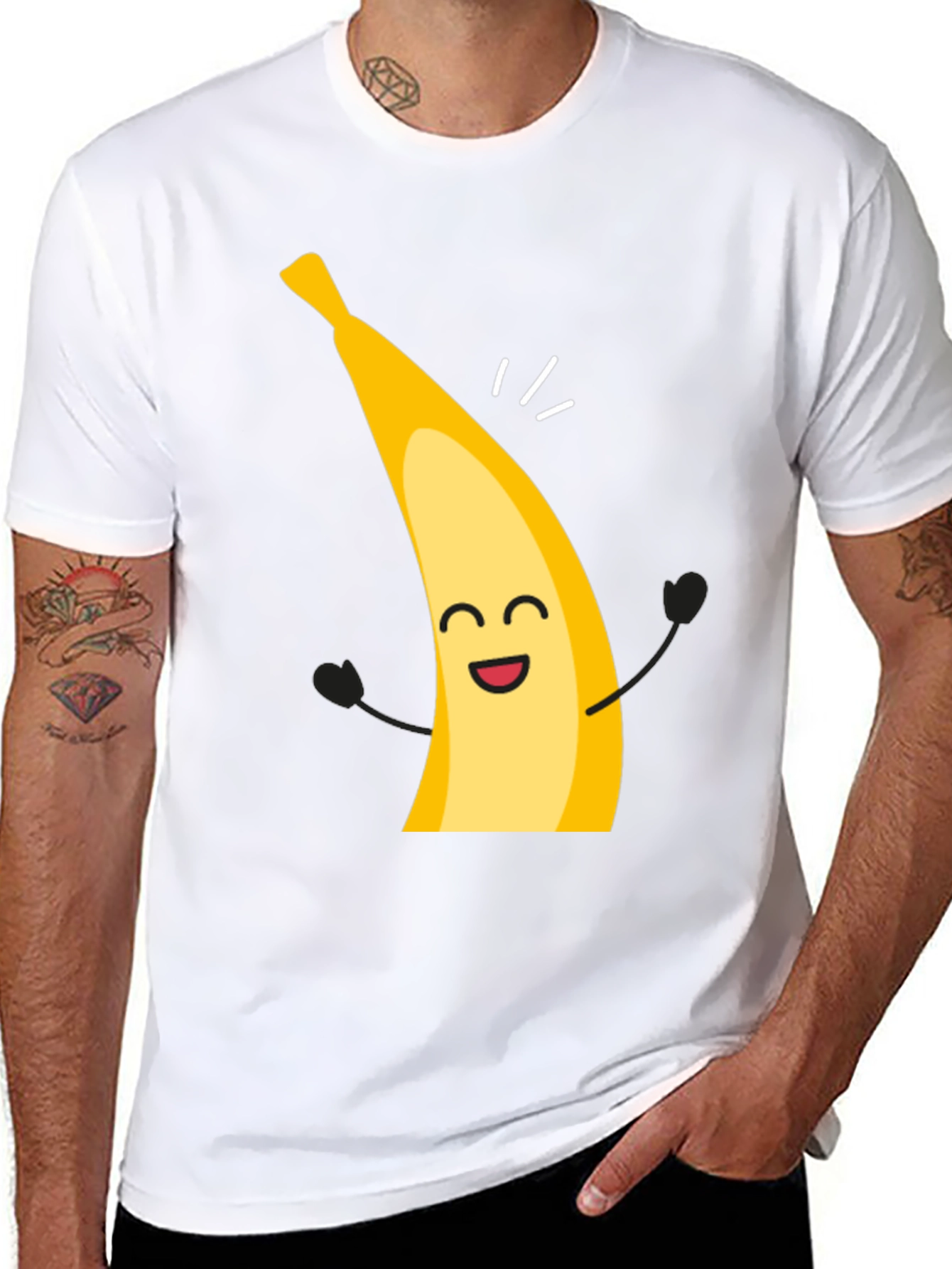 Funny Banana Cartoon Graphic T-Shirt