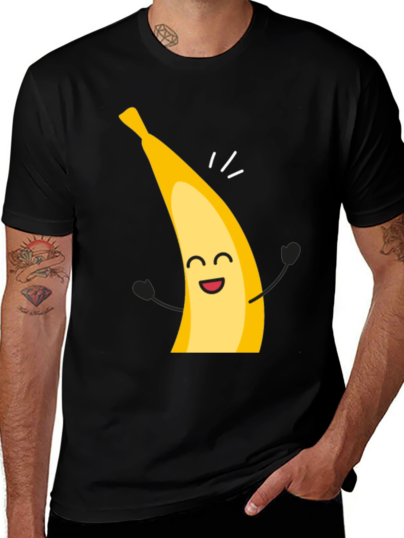 Funny Banana Cartoon Graphic T-Shirt