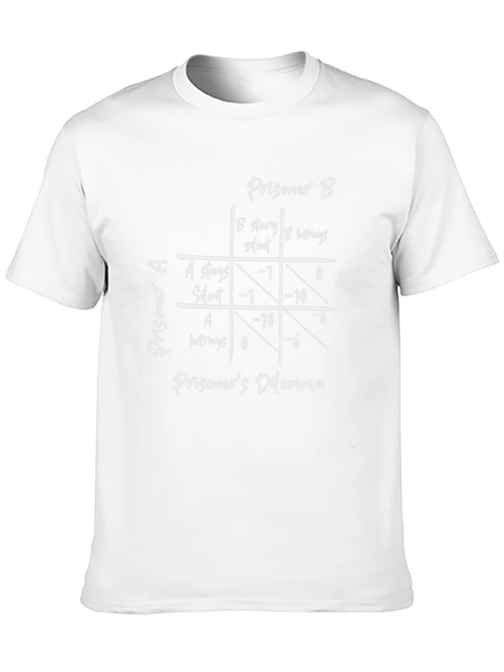 Prisoners Dilemma Graphic T-Shirt - Game Theory Tee