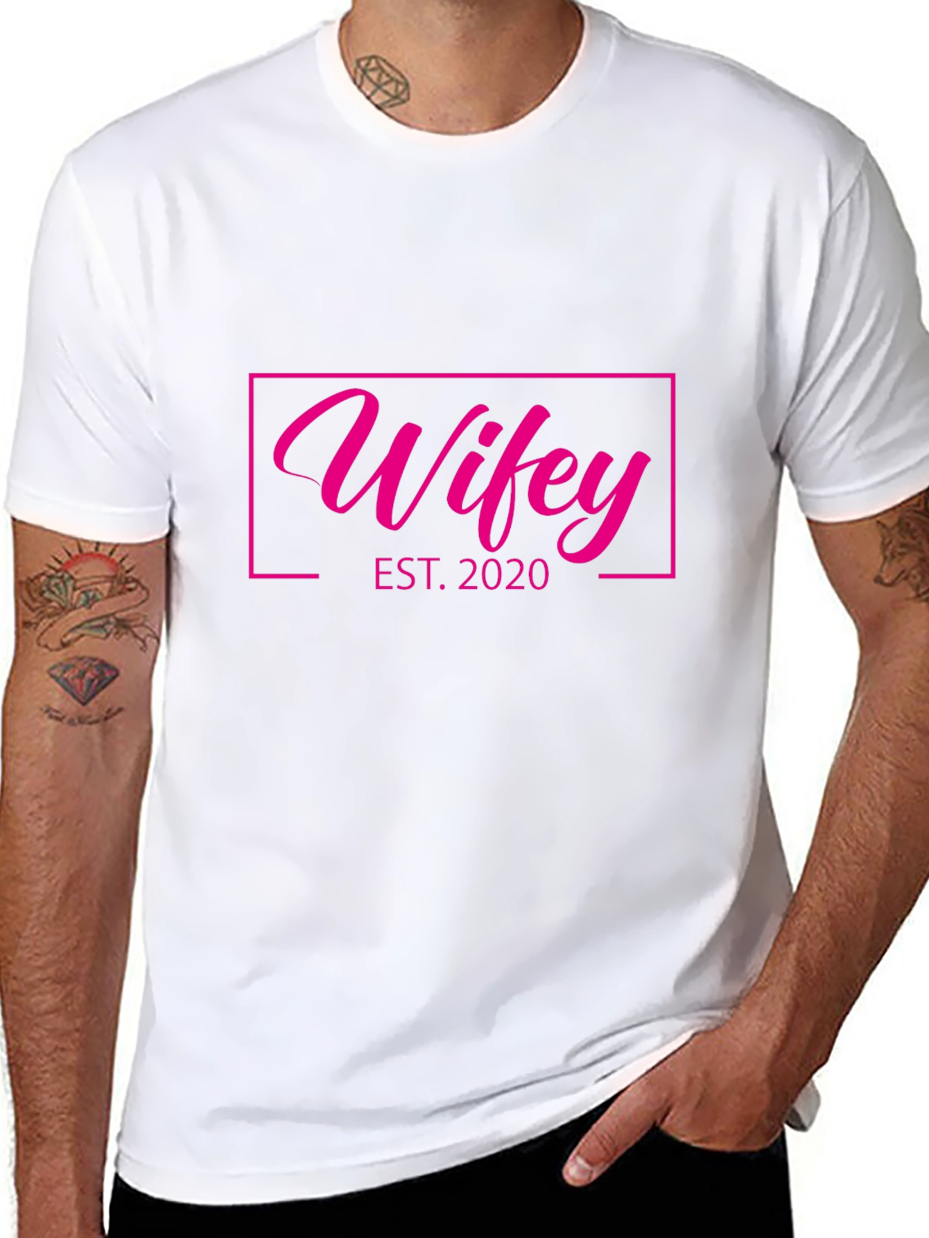 Wifey EST. 2020 Graphic Tee - Black