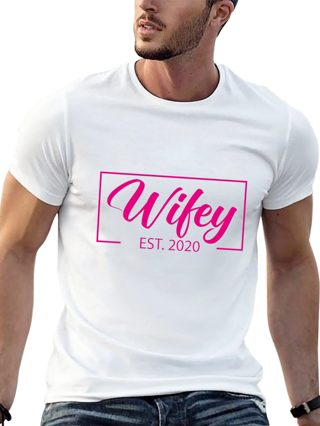 Wifey EST. 2020 Graphic Tee - Black