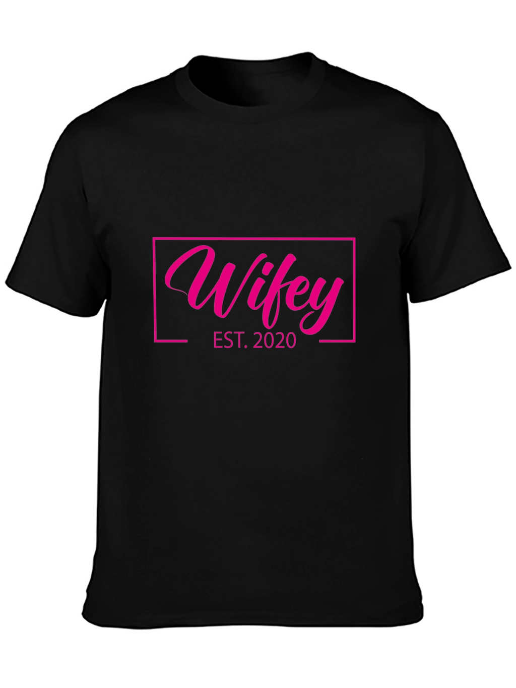 Wifey EST. 2020 Graphic Tee - Black