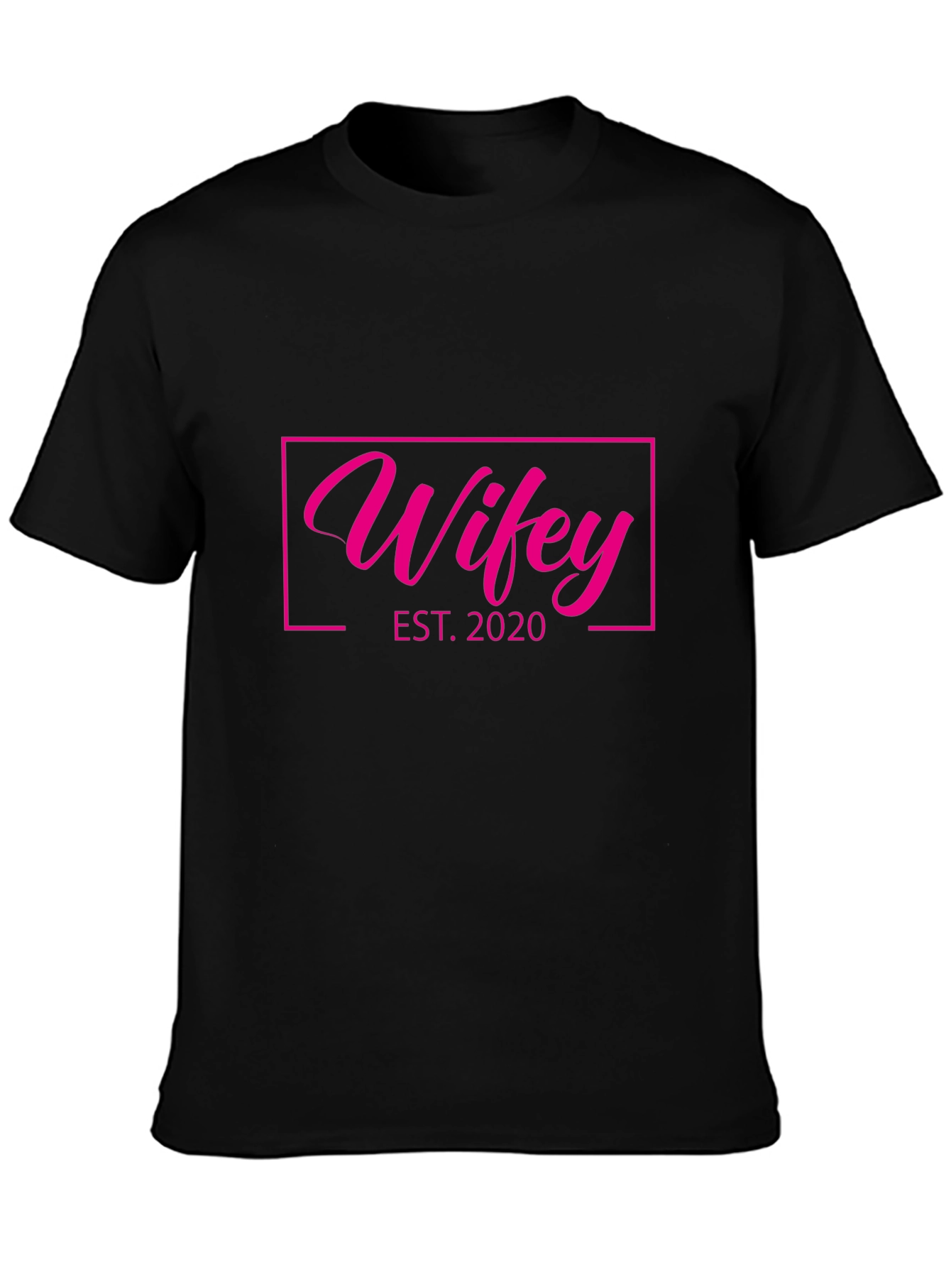 Wifey EST. 2020 Graphic Tee - Black