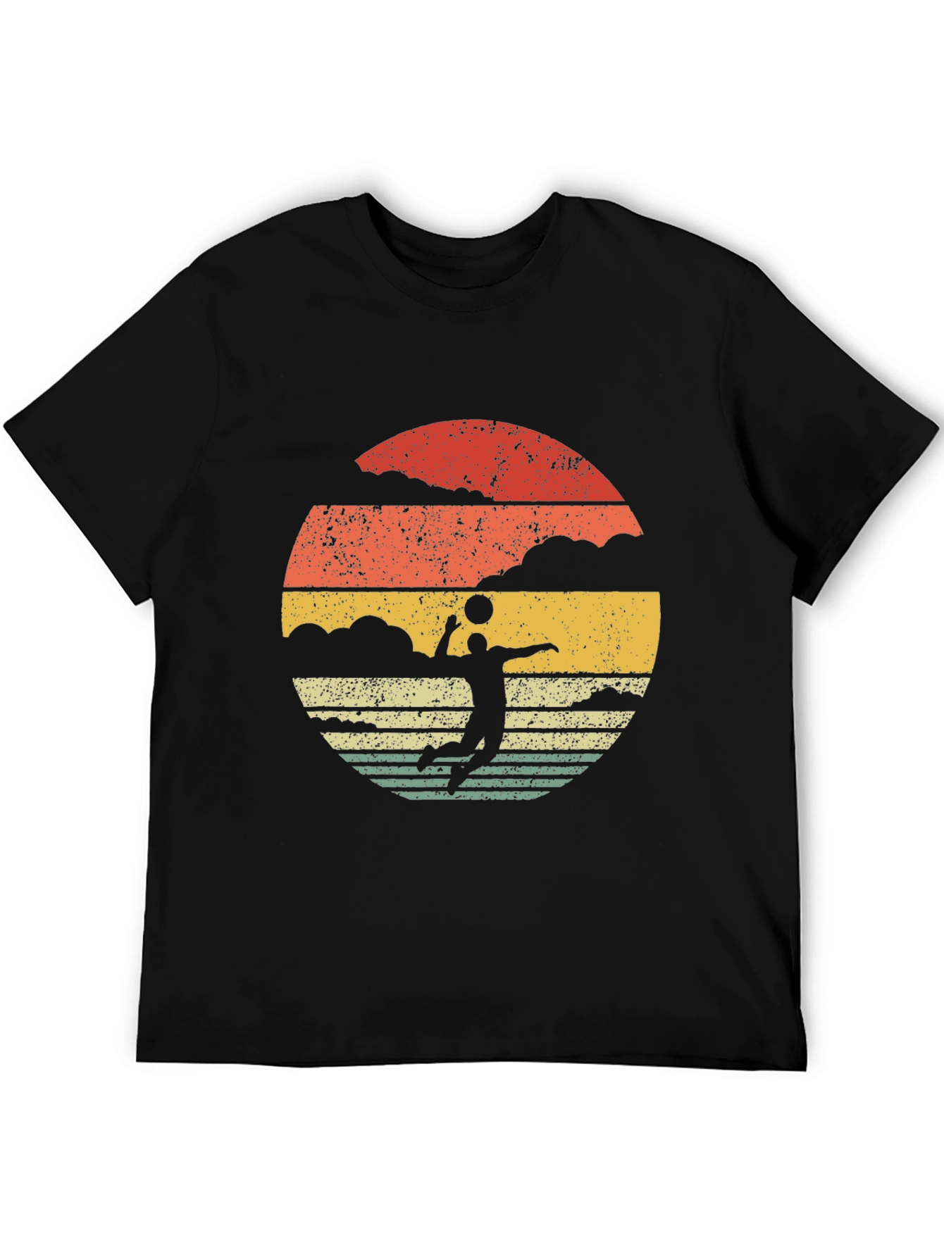 Vintage Volleyball Sunset Graphic Tee