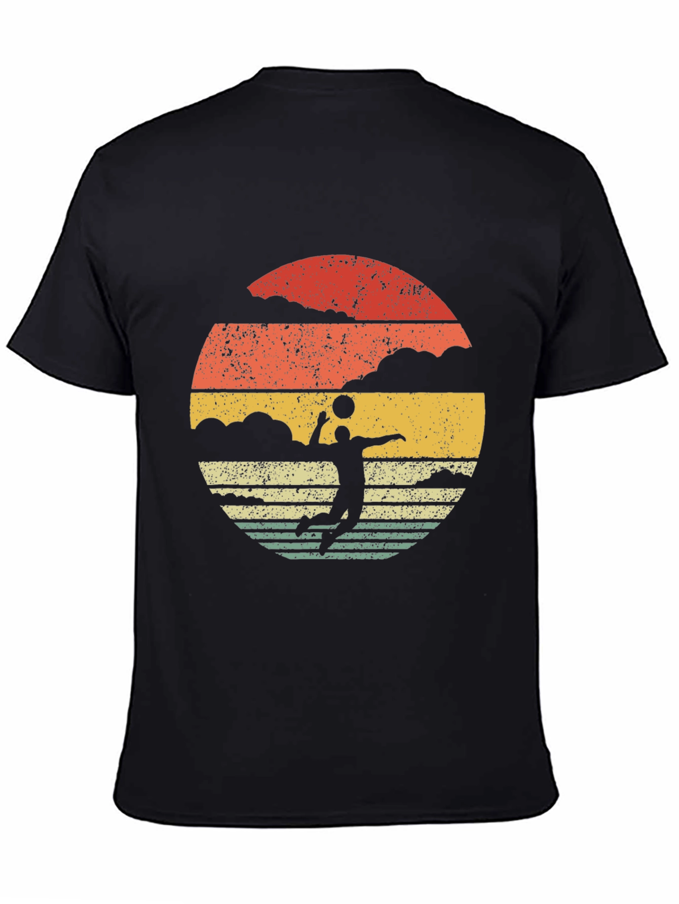 Vintage Volleyball Sunset Graphic Tee