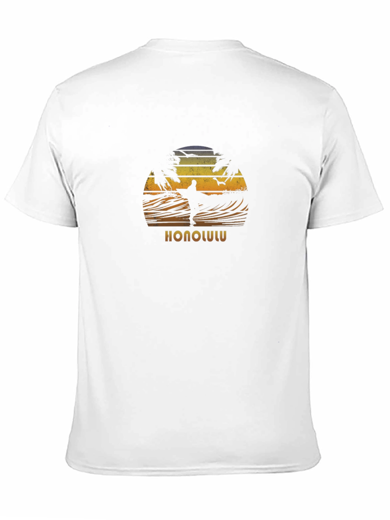 Honolulu Surfing Sunset Graphic Tee