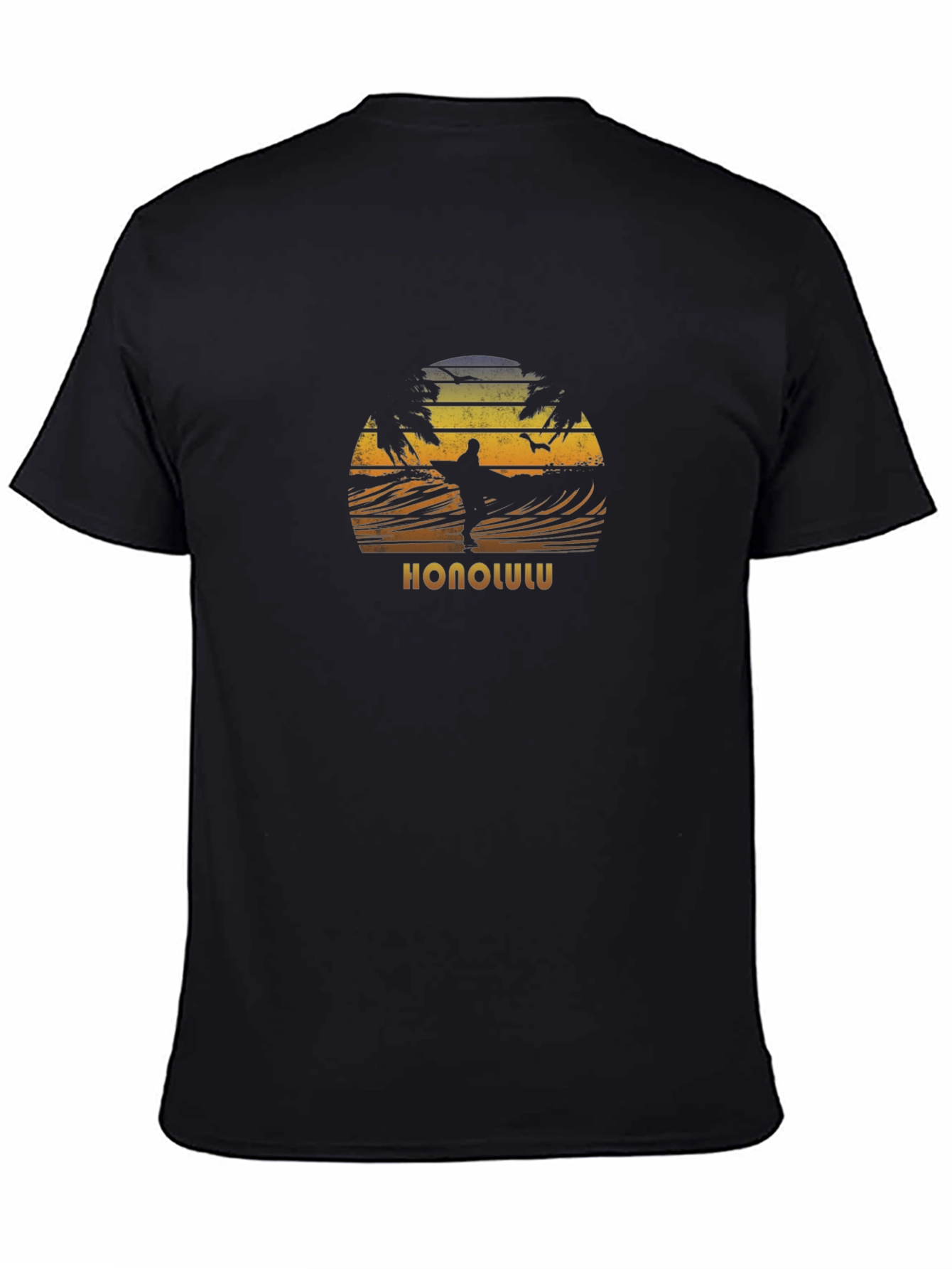 Honolulu Surfing Sunset Graphic Tee