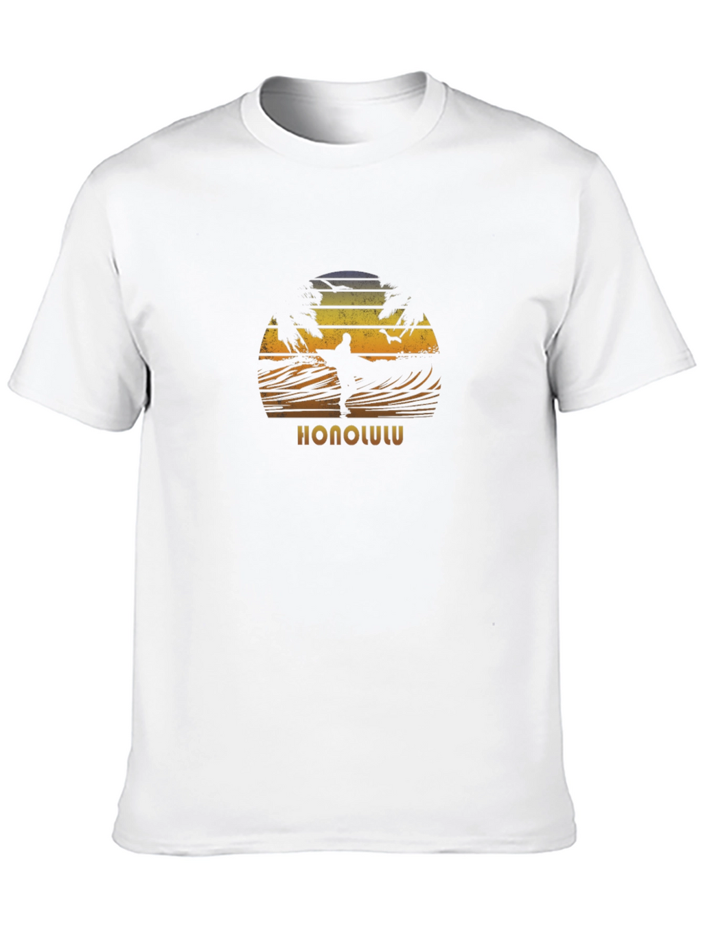 Honolulu Surfing Sunset Graphic Tee
