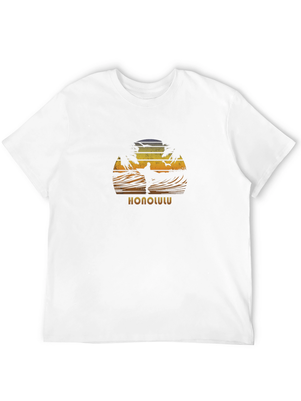 Honolulu Surfing Sunset Graphic Tee