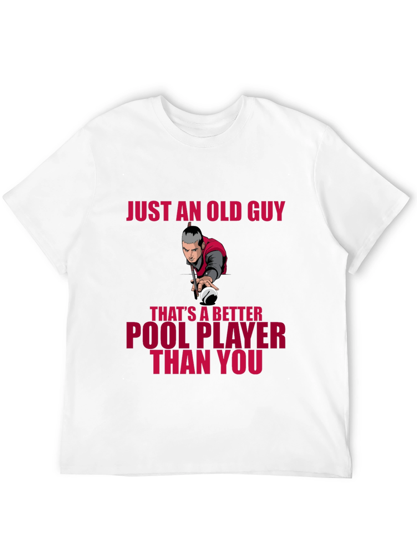 Old Guy Pool Player T-Shirt