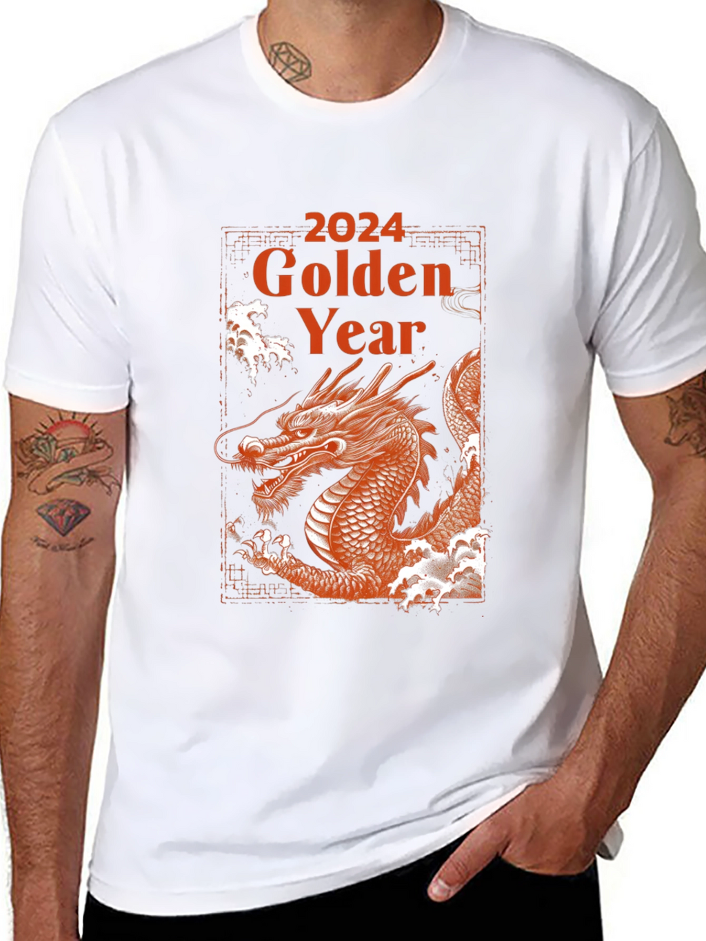 2024 Golden Year of The Dragon T-Shirt