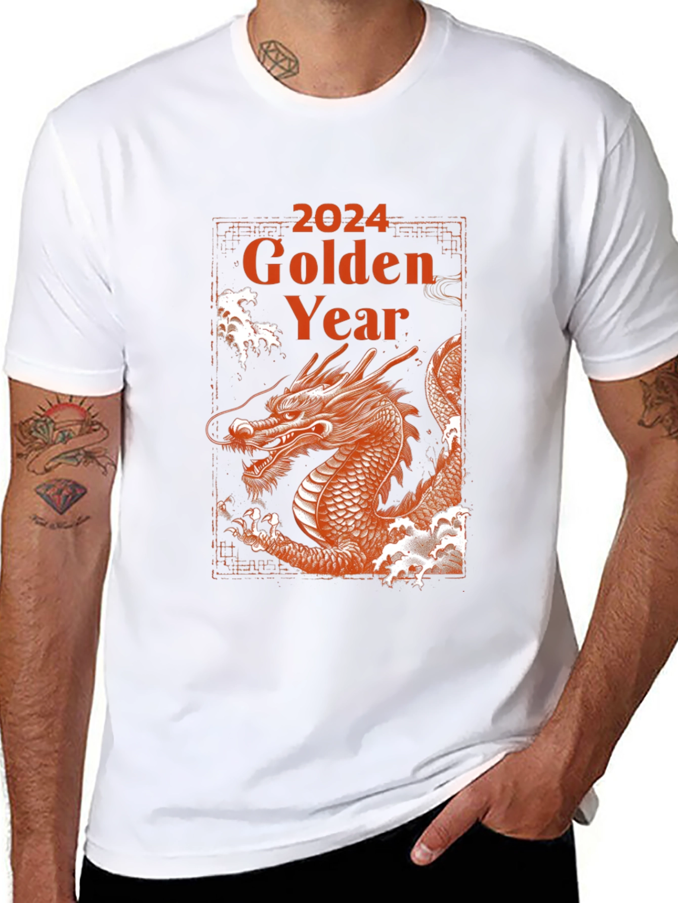 2024 Golden Year of The Dragon T-Shirt