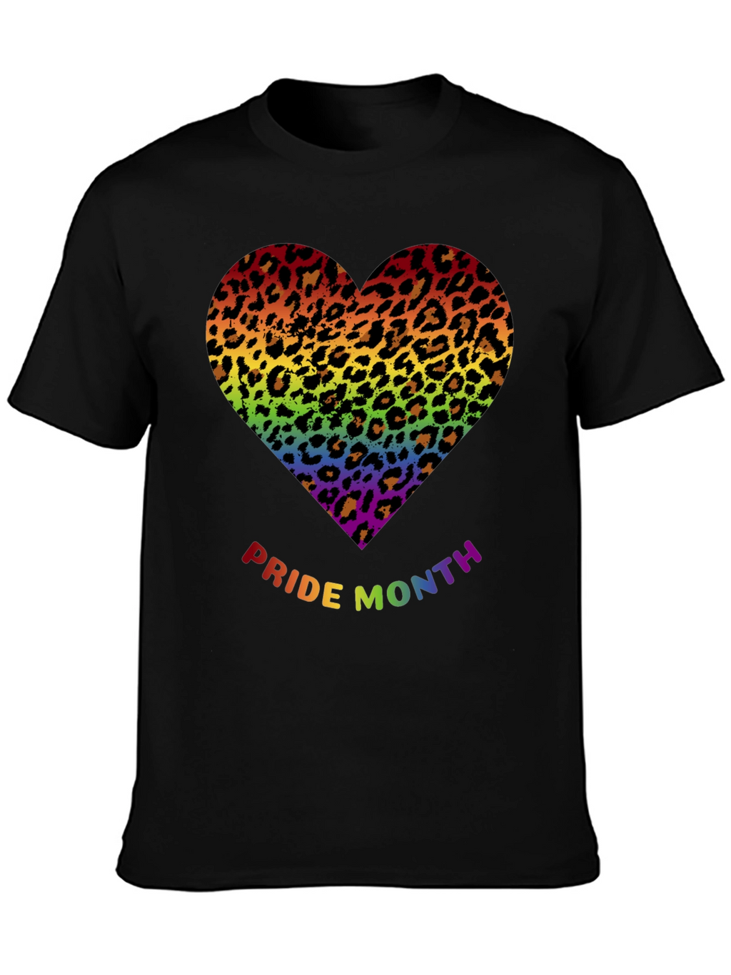 Pride Month Leopard Heart T-Shirt
