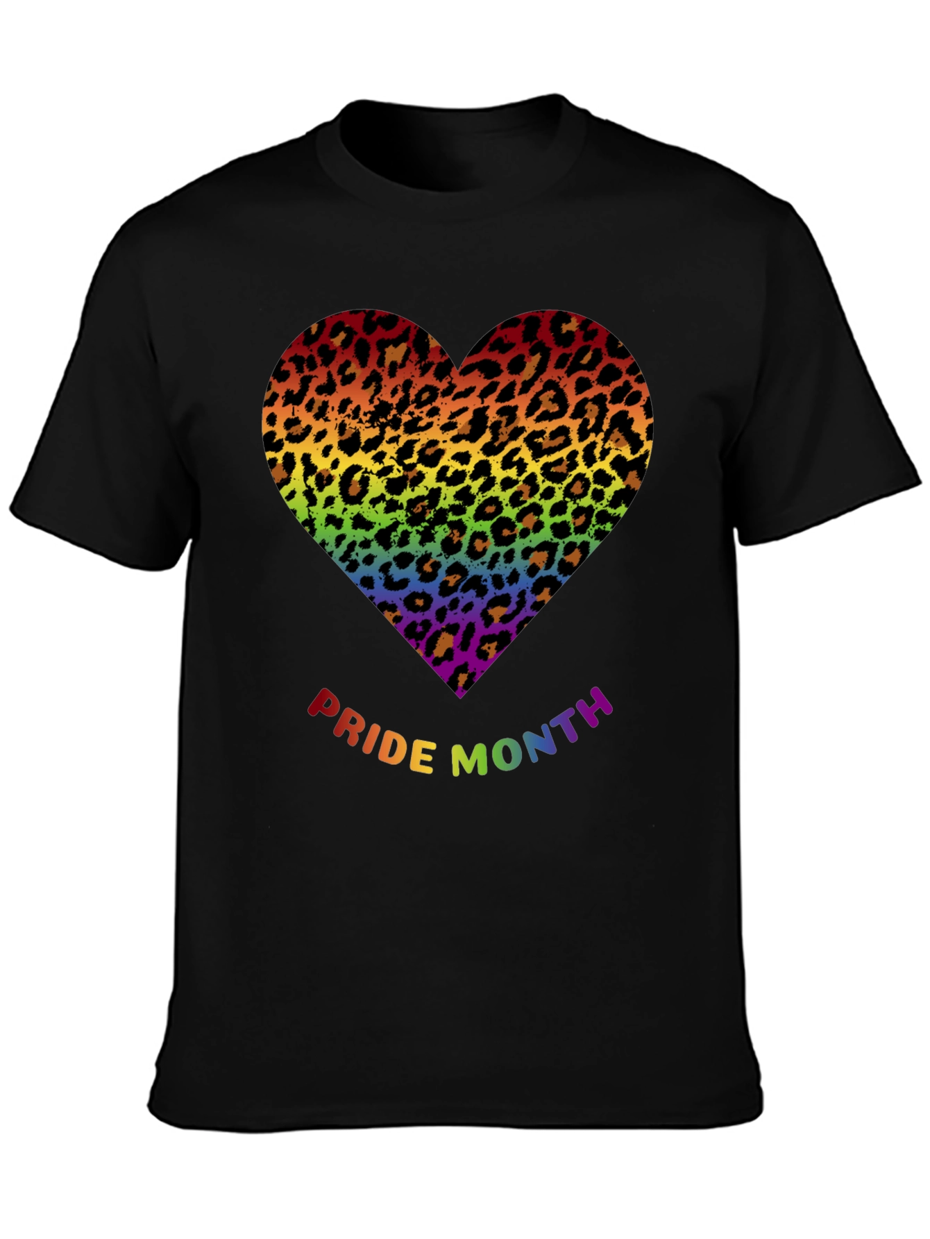 Pride Month Leopard Heart T-Shirt