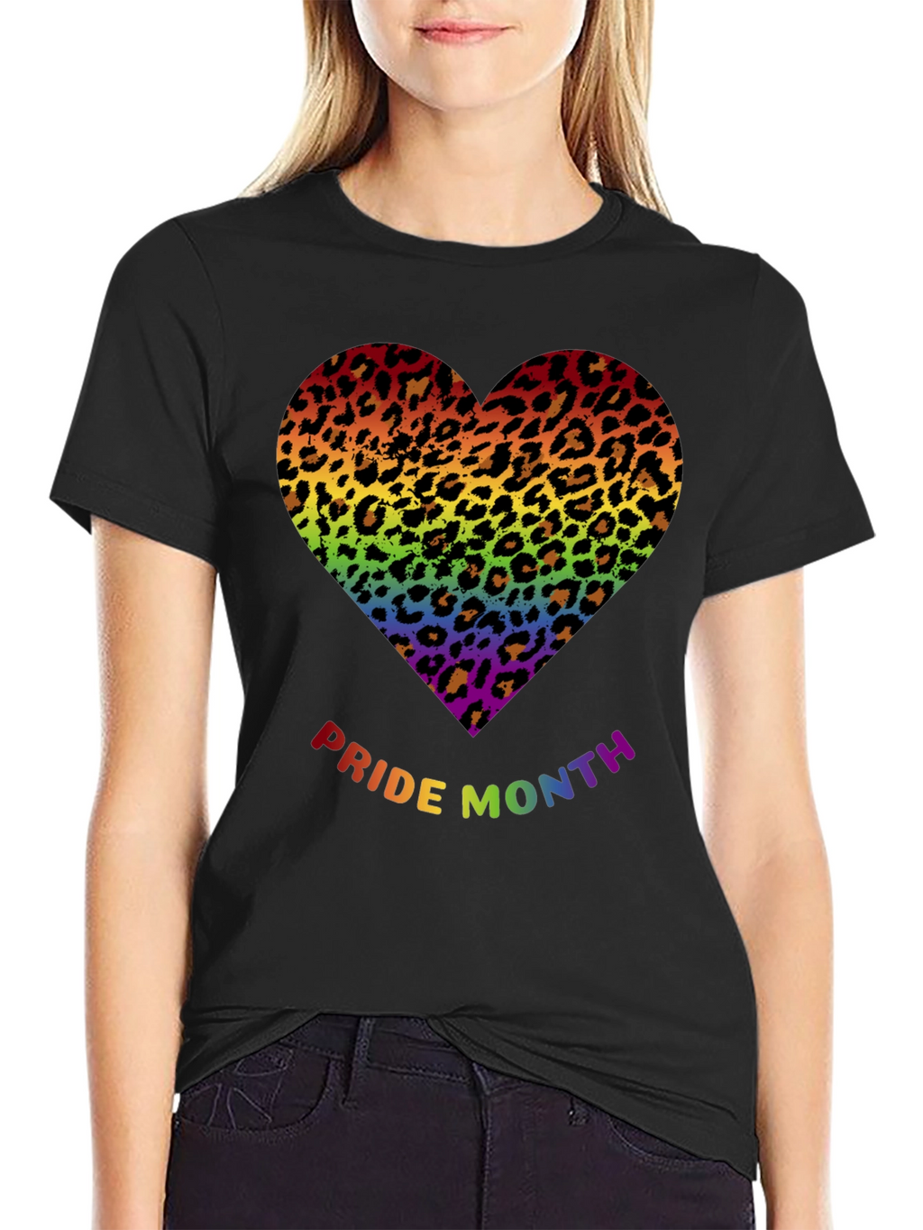 Pride Month Leopard Heart T-Shirt