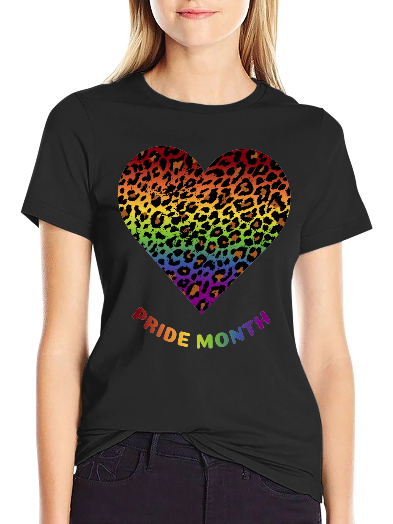 Pride Month Leopard Heart T-Shirt