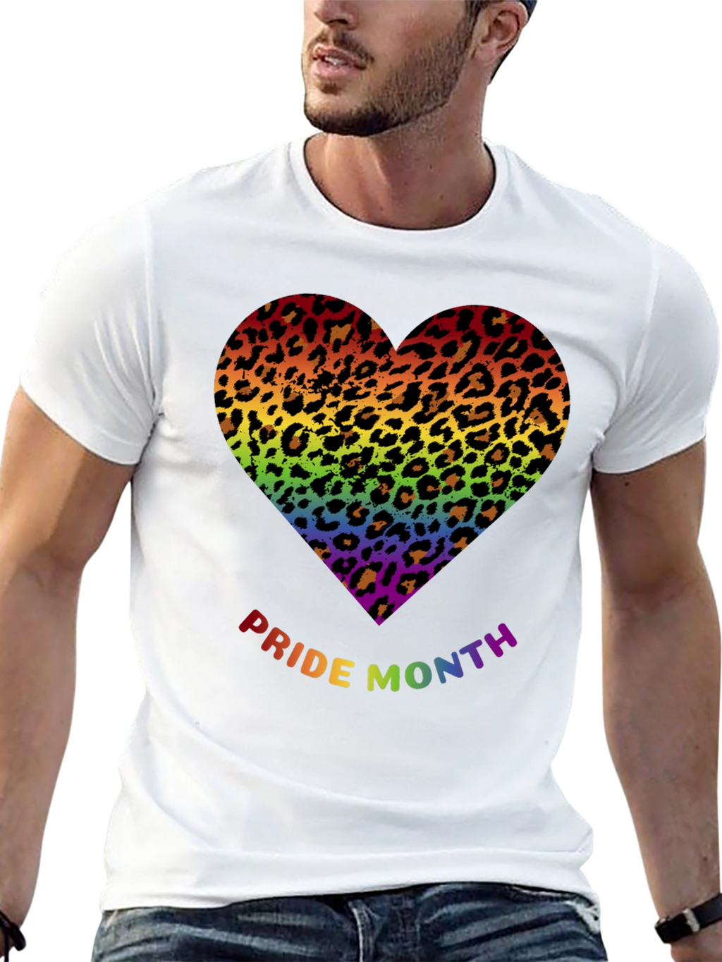 Pride Month Leopard Heart T-Shirt