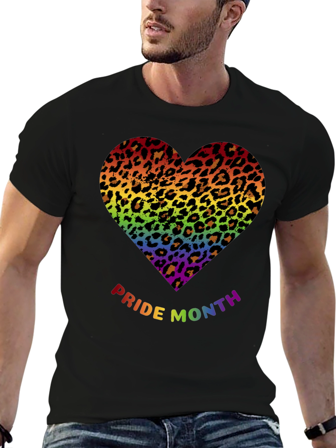 Pride Month Leopard Heart T-Shirt
