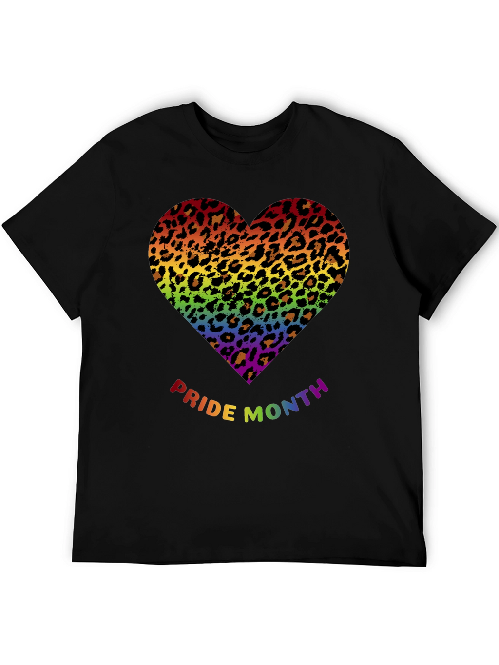 Pride Month Leopard Heart T-Shirt