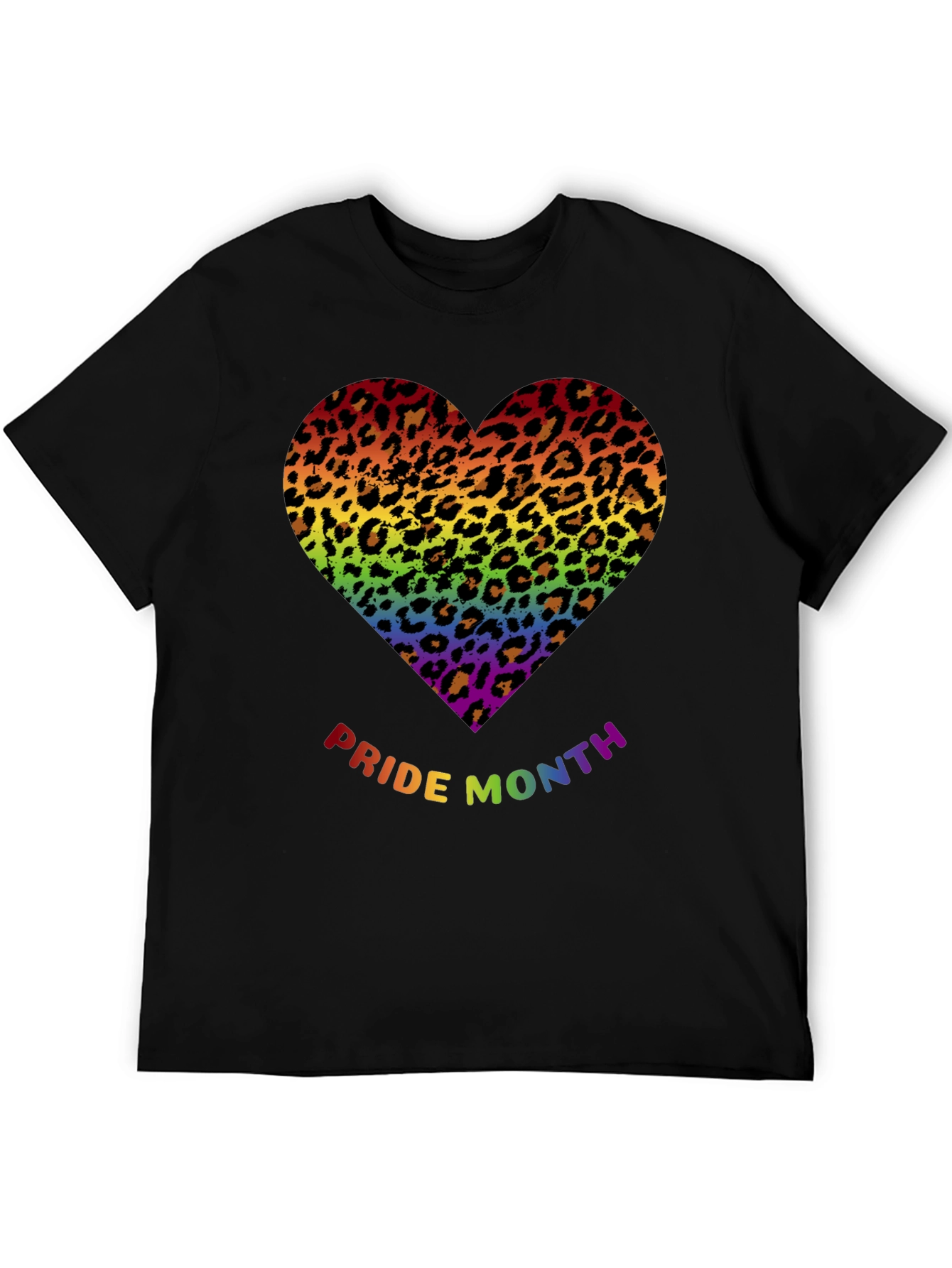 Pride Month Leopard Heart T-Shirt