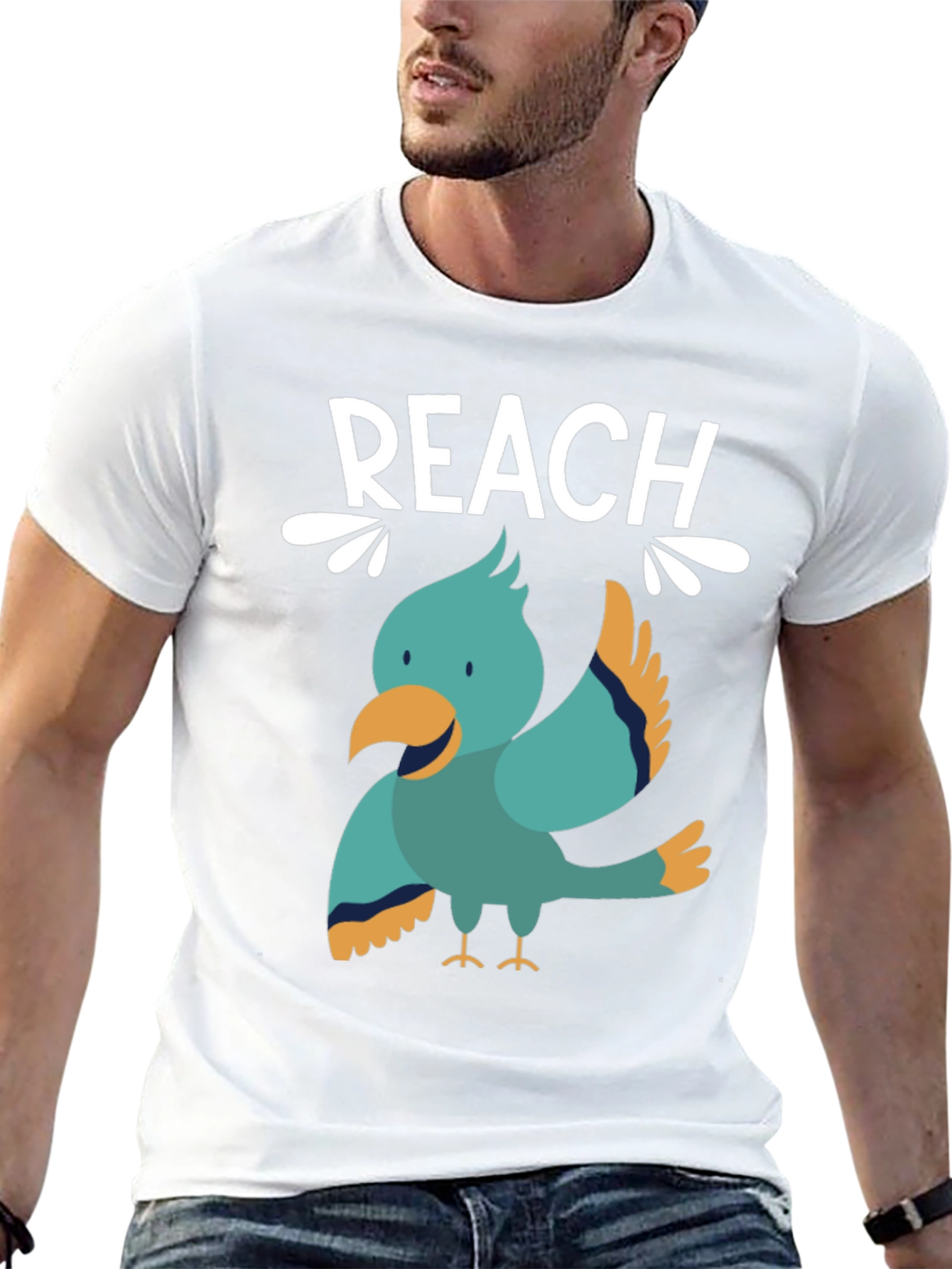 Reach Parrot Graphic T-Shirt