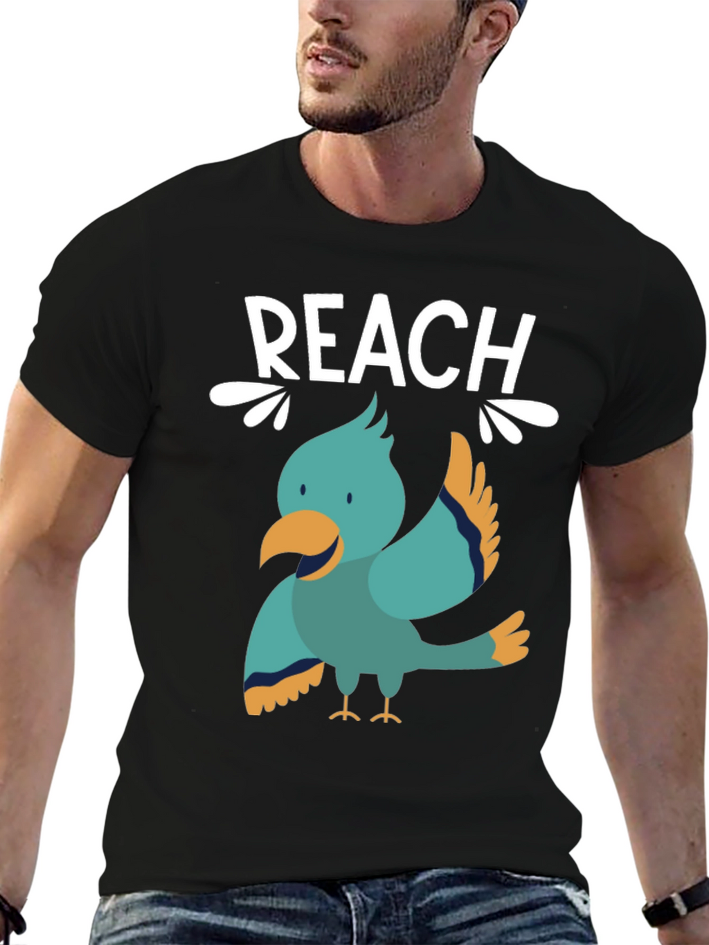 Reach Parrot Graphic T-Shirt