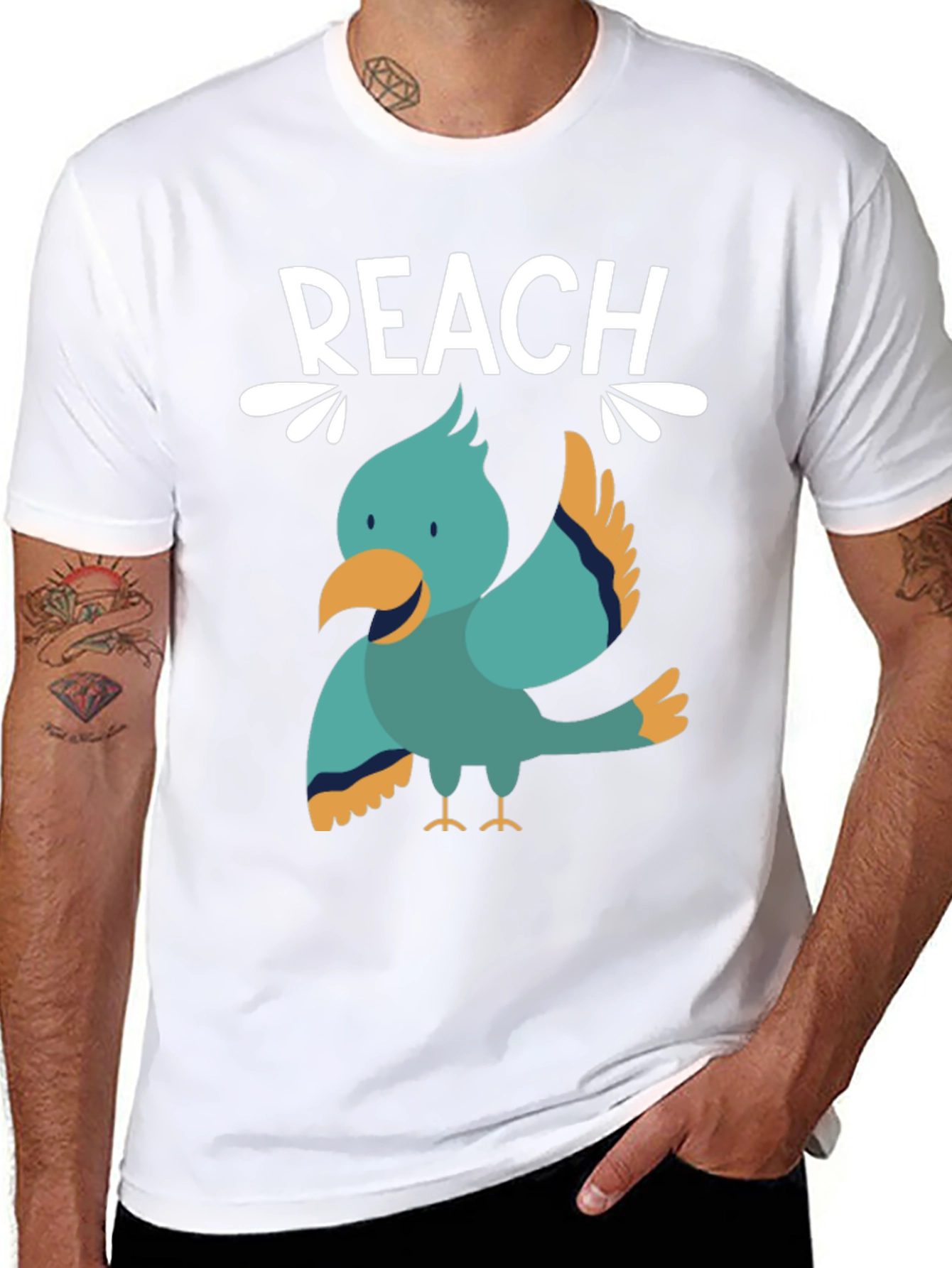 Reach Parrot Graphic T-Shirt