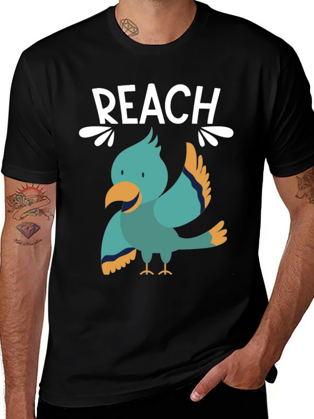 Reach Parrot Graphic T-Shirt