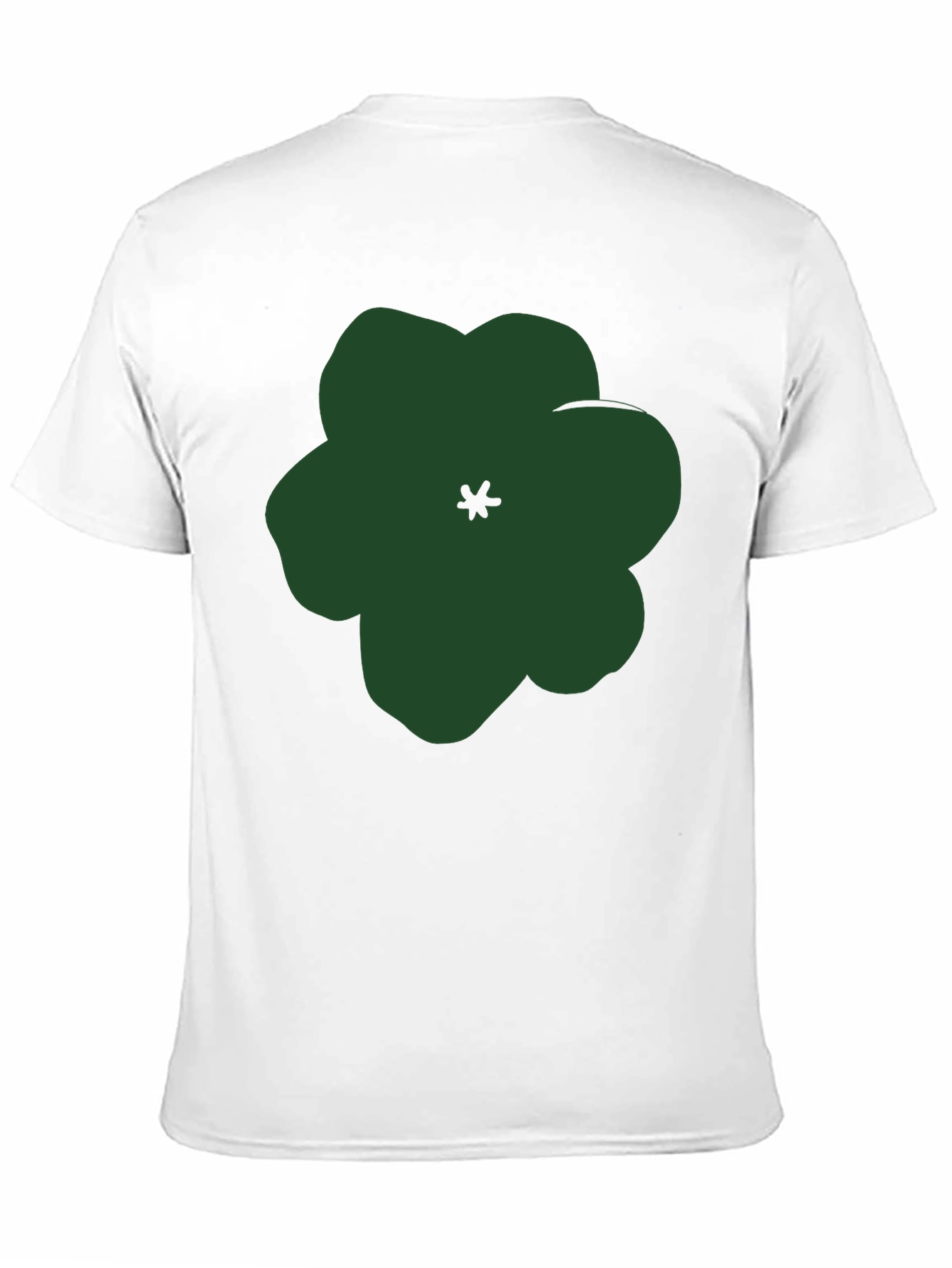 Abstract Flower Graphic Print Black Tee