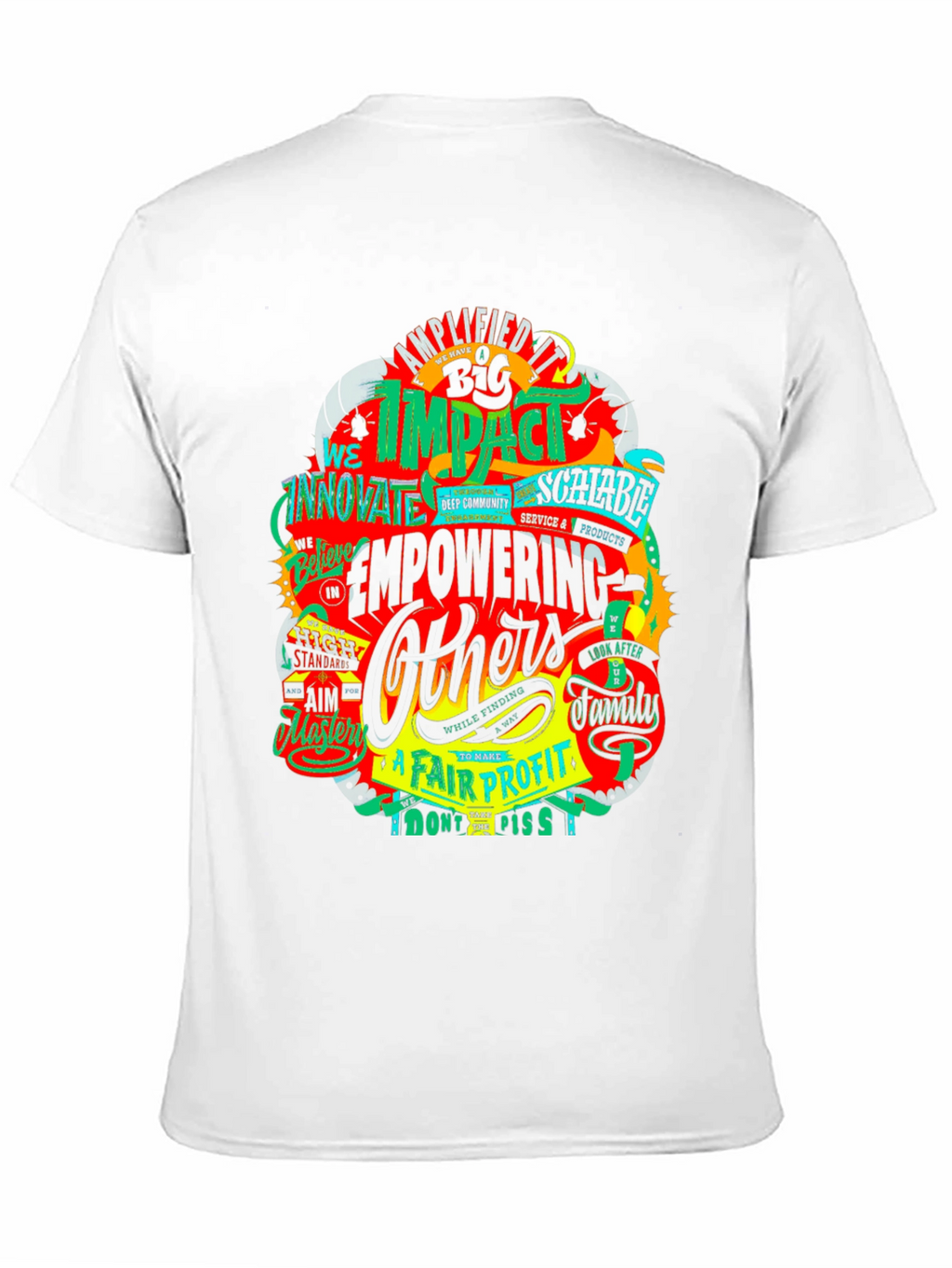 Impactful Empowering Others Graphic Print Black T-Shirt