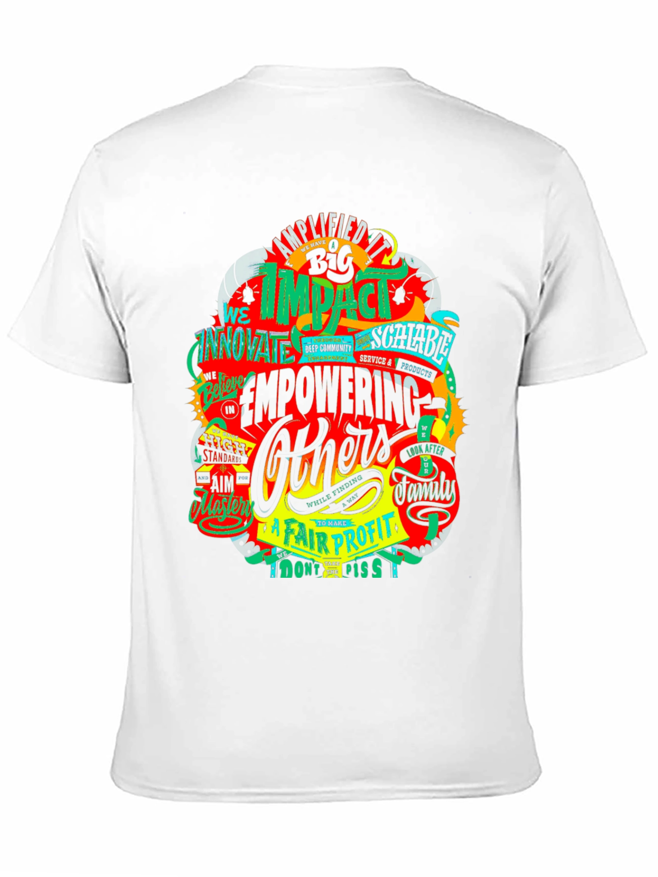 Impactful Empowering Others Graphic Print Black T-Shirt