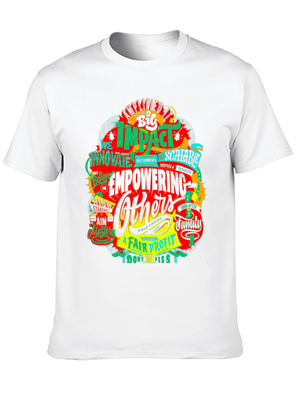 Impactful Empowering Others Graphic Print Black T-Shirt