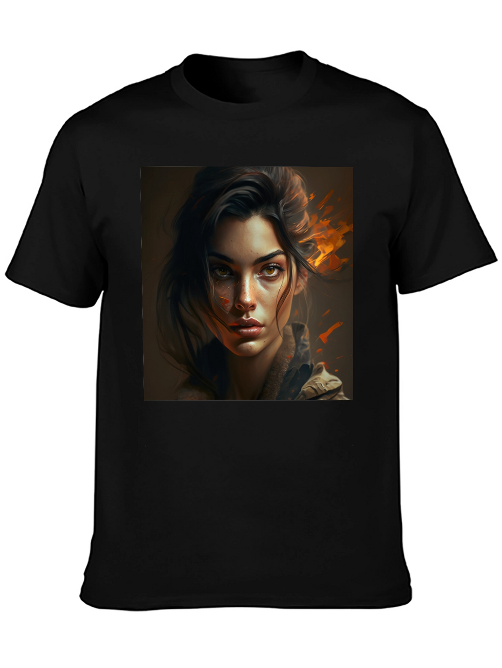 Graphic Tee - Woman Portrait Black T-Shirt