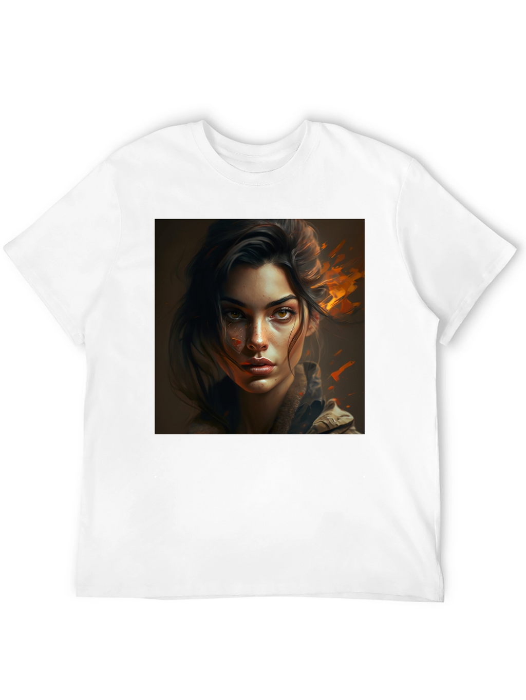 Graphic Tee - Woman Portrait Black T-Shirt