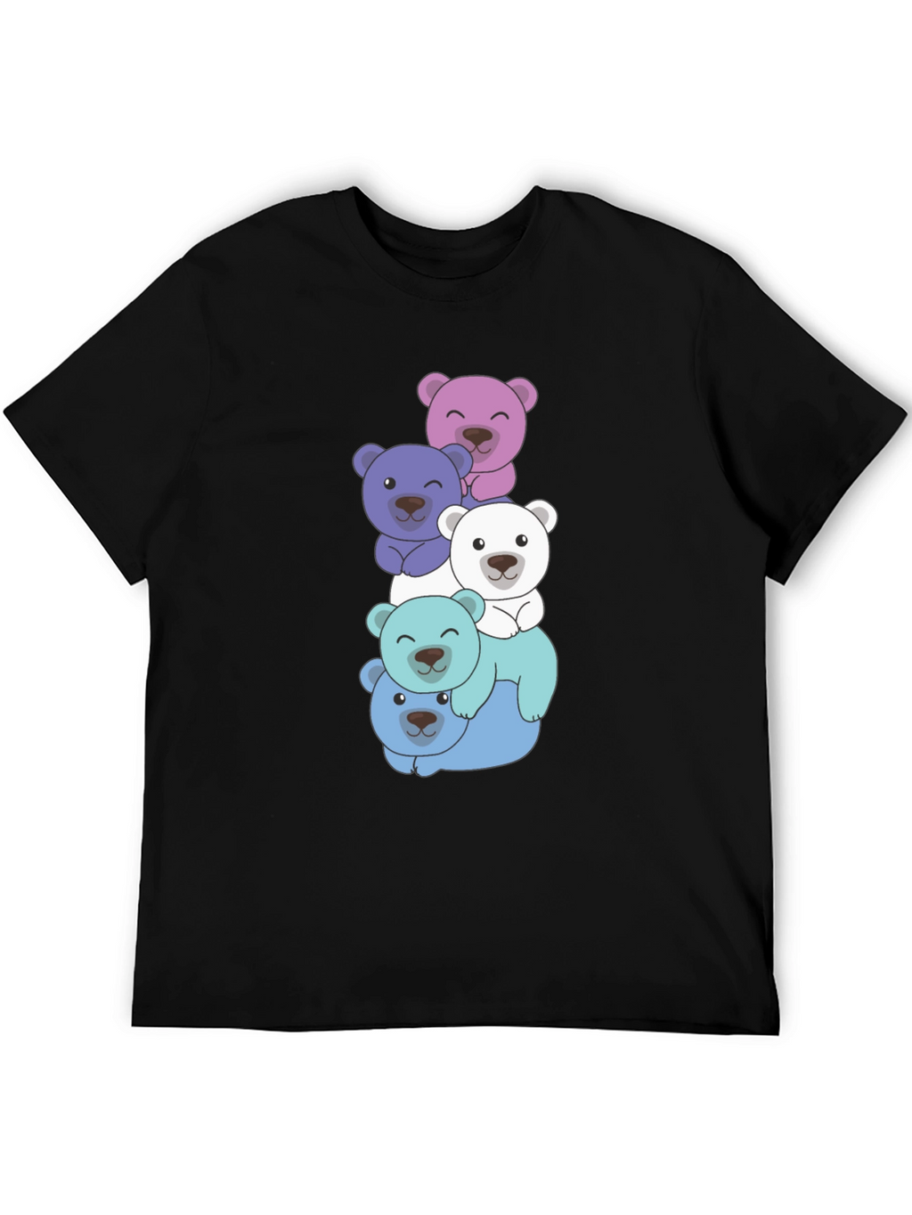 Cute Bear Stack T-Shirt - Fun & Playful Design
