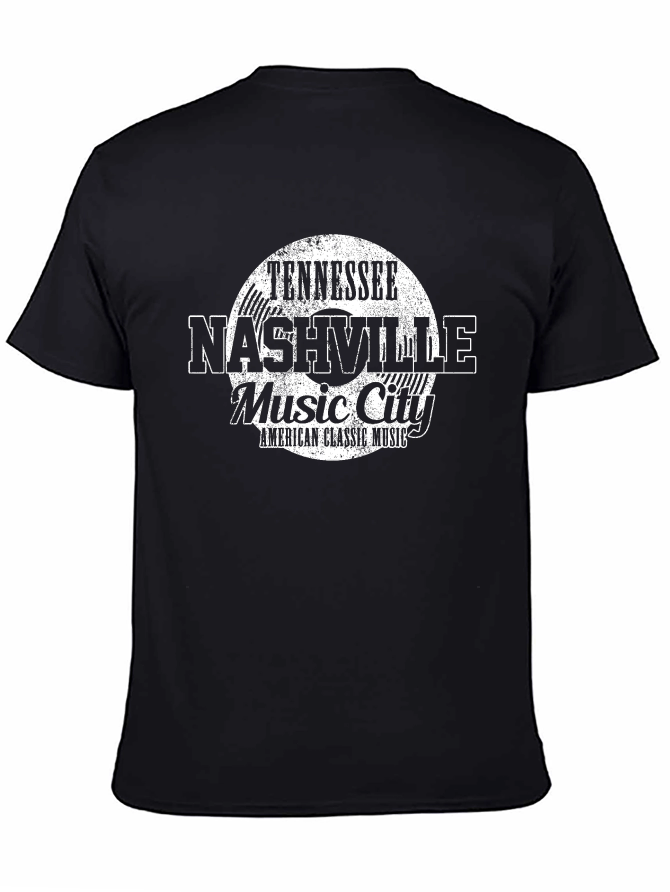 Tennessee Nashville Music City Black T-Shirt
