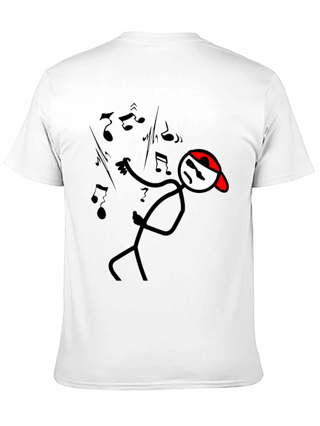 Cool Stick Figure Music Lover Tee