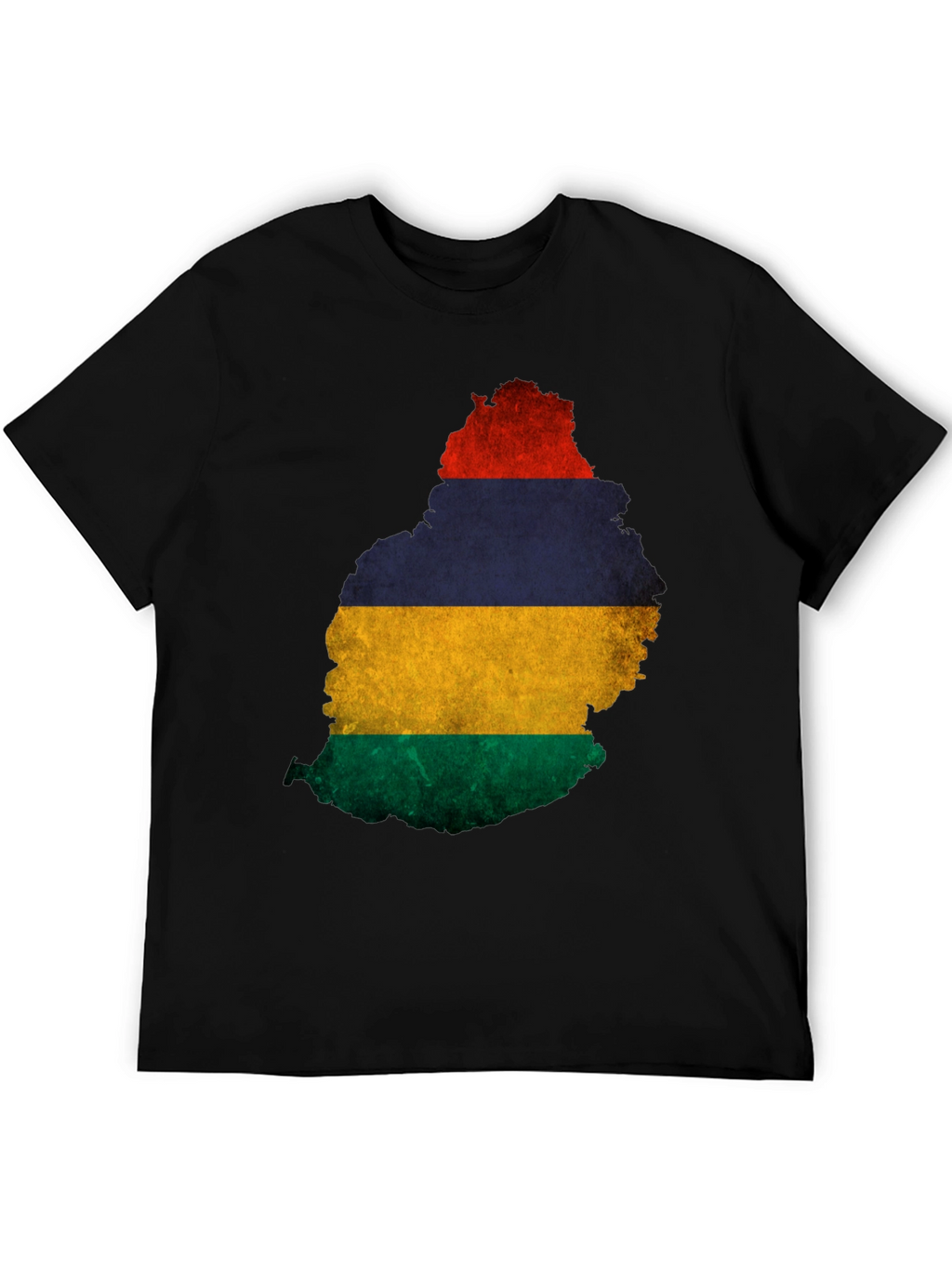 Mauritius Flag Map Graphic T-Shirt