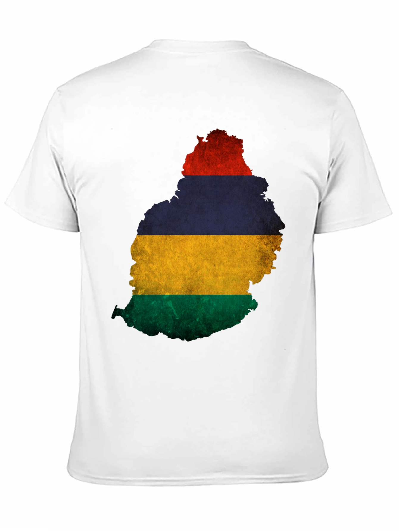 Mauritius Flag Map Graphic T-Shirt