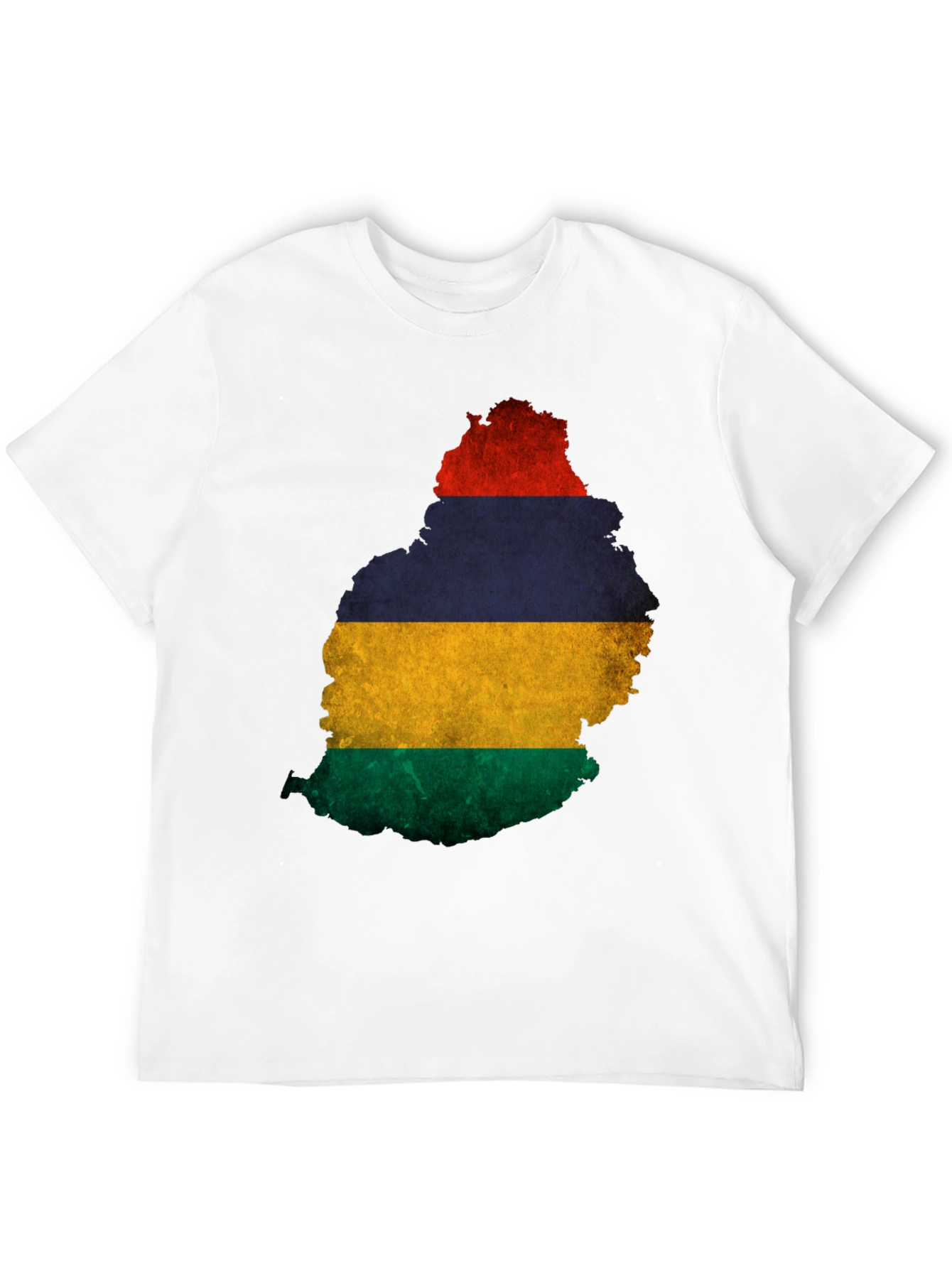 Mauritius Flag Map Graphic T-Shirt