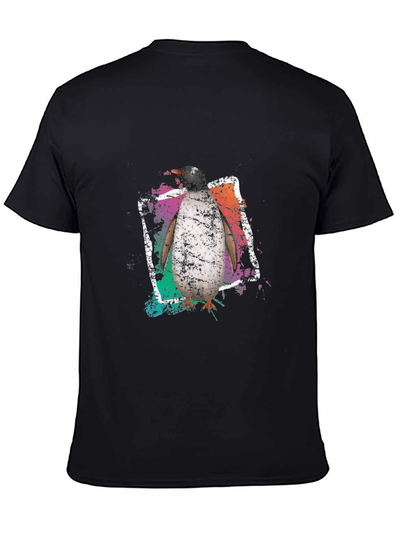 Penguin Graphic Tee - Cool Black Cotton T-Shirt
