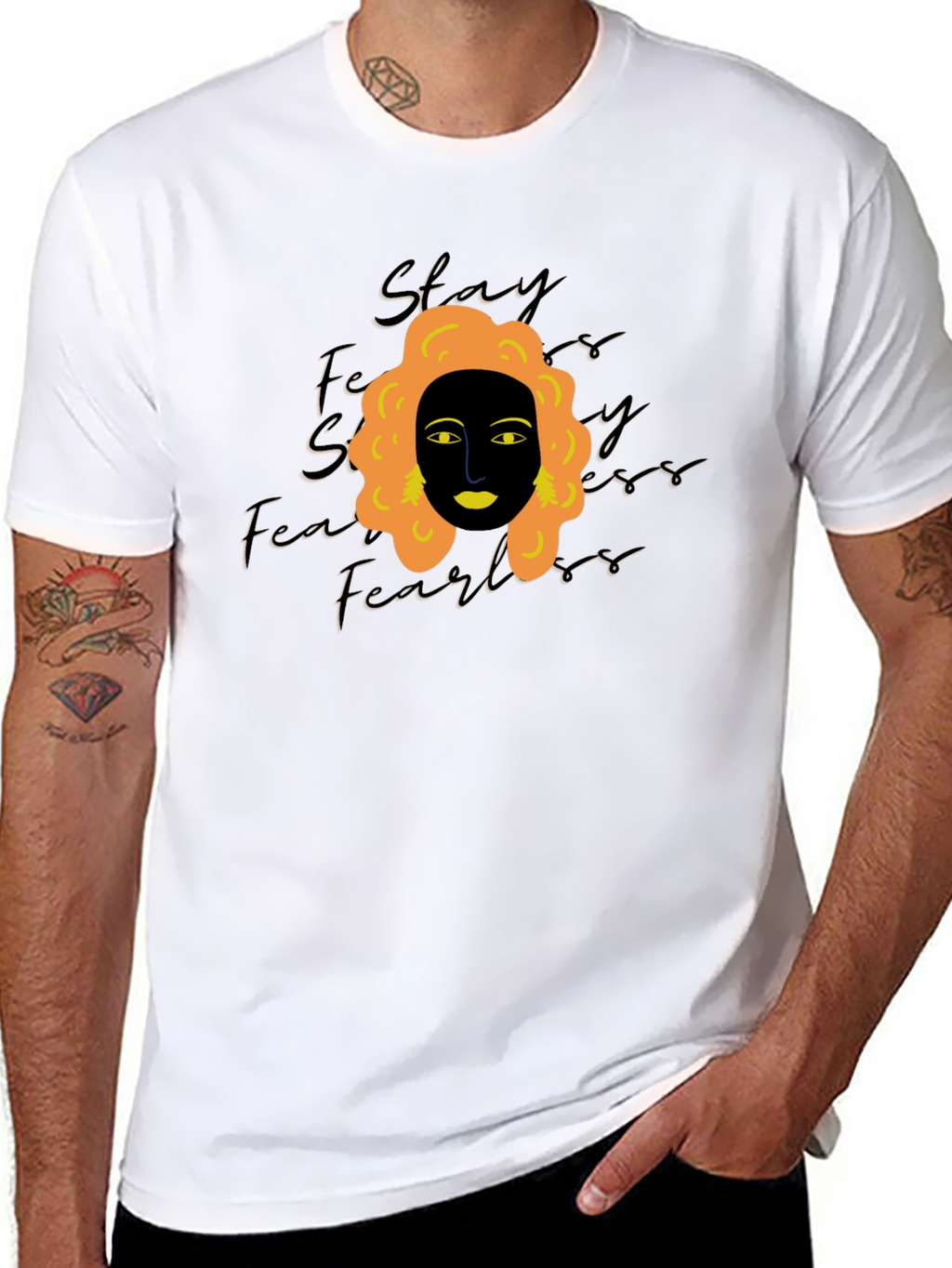 Stay Fearless Graphic Tee - Black