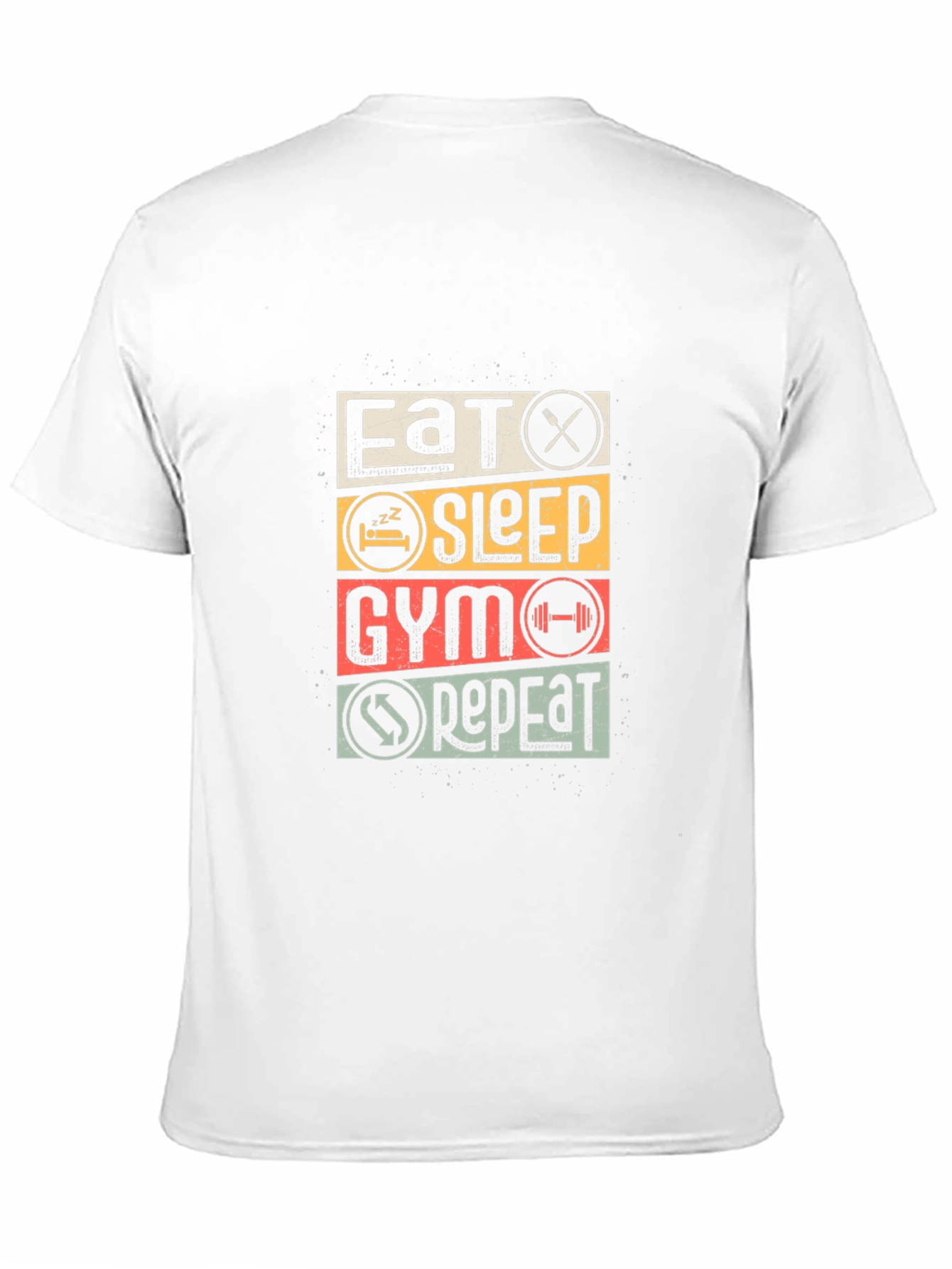 Eat Sleep Gym Repeat Black T-Shirt