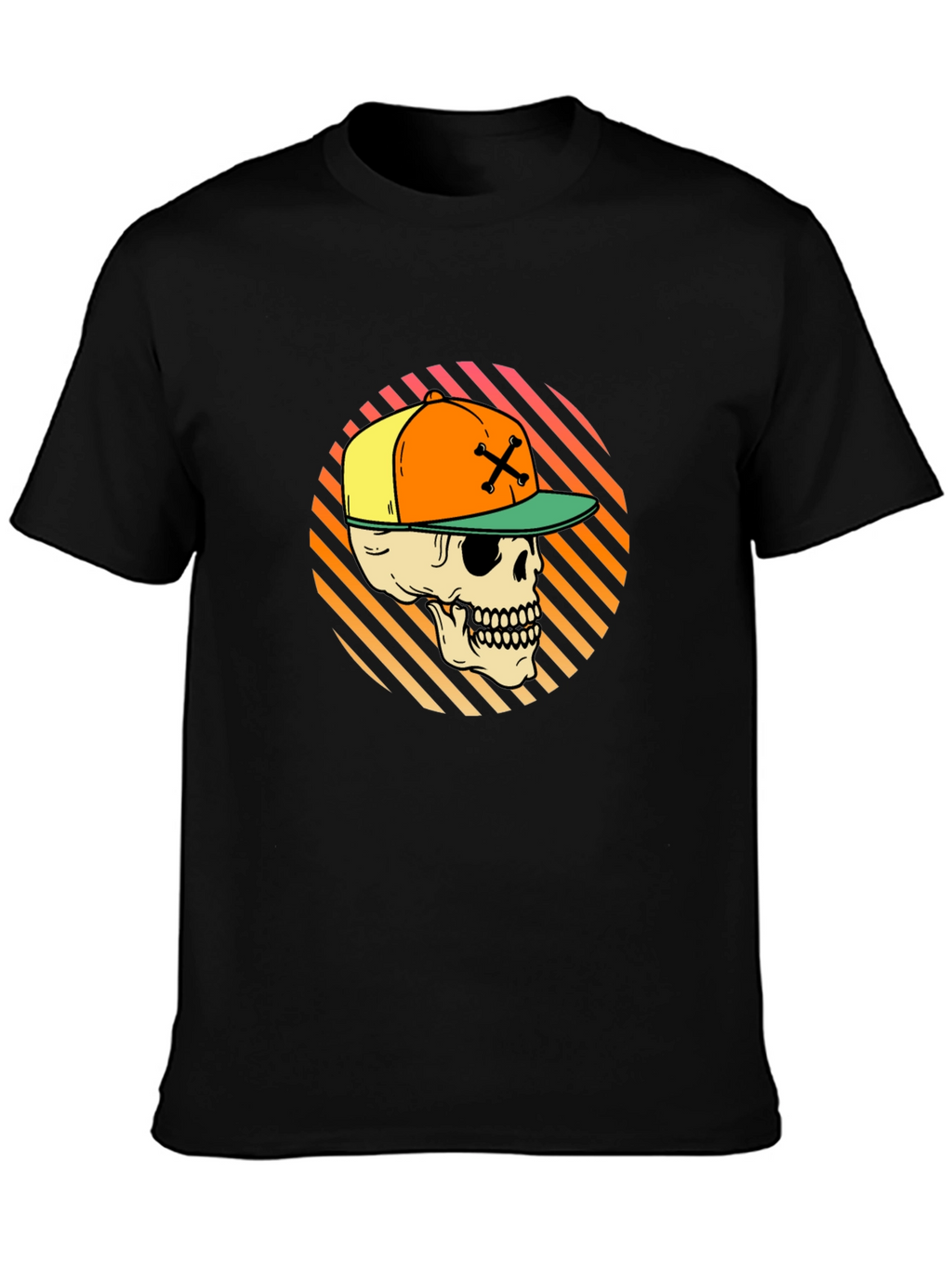 Skull in Cap Graphic Tee - Urban Streetwear