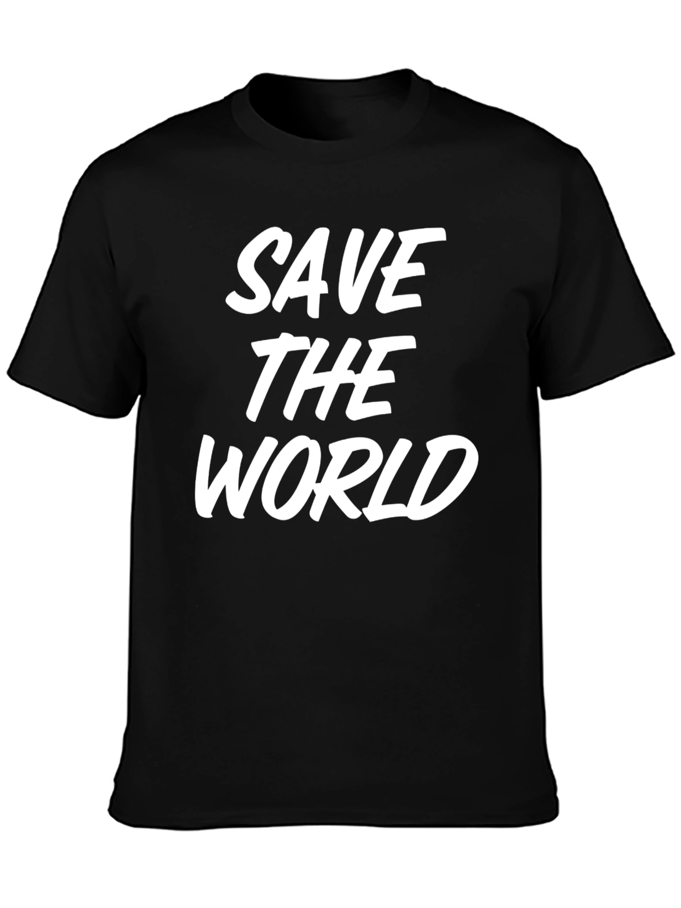 Save the World Graphic Tee - Black