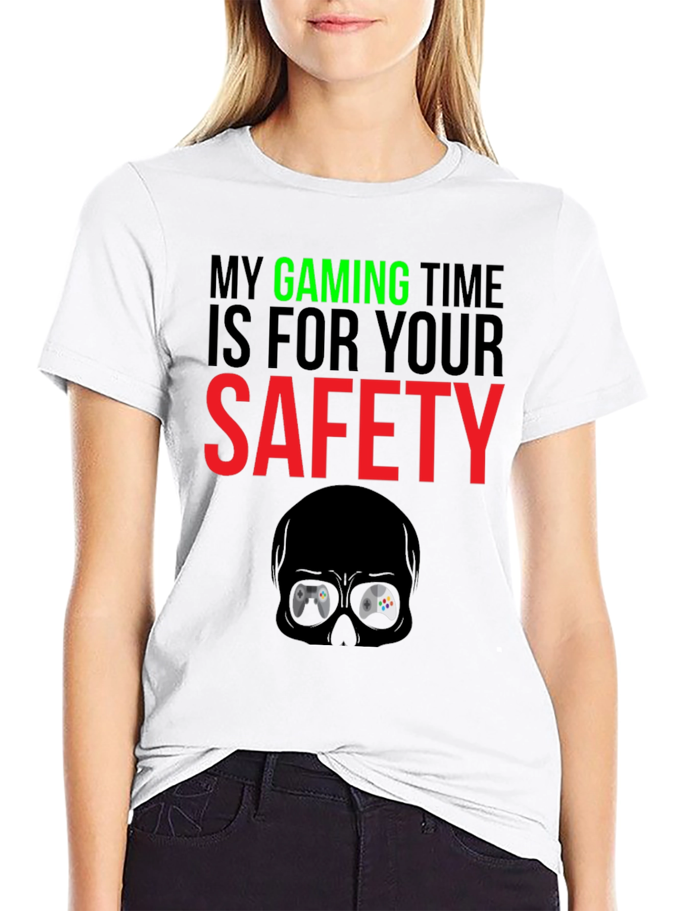 Gaming Time Safety Black T-Shirt