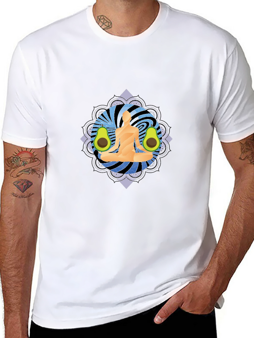 Yoga Avocado Black T-Shirt
