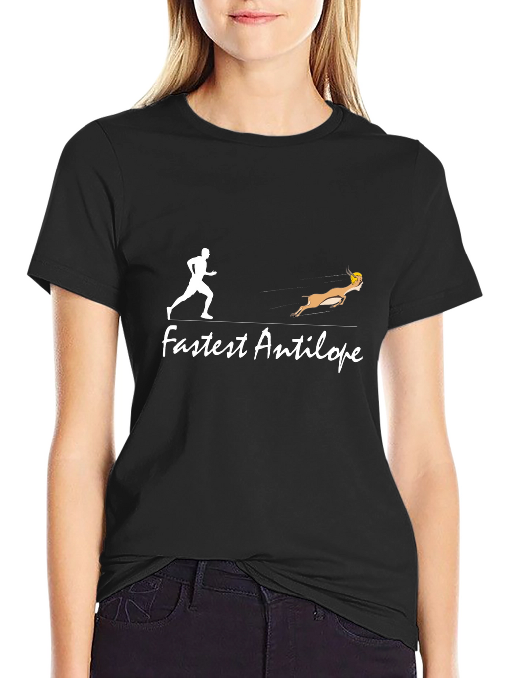 Fastest Antelope Graphic Tee - Running Humor