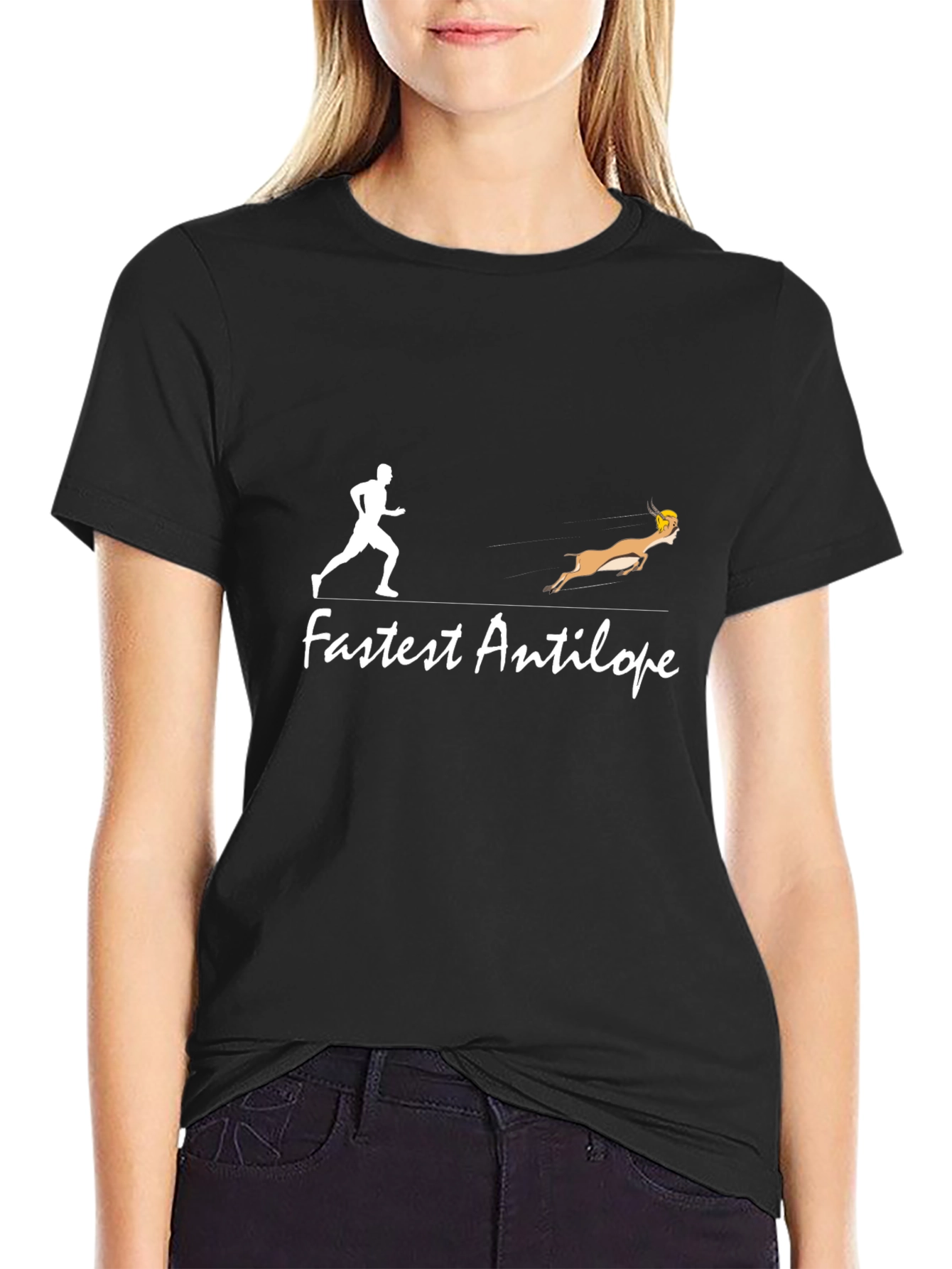 Fastest Antelope Graphic Tee - Running Humor